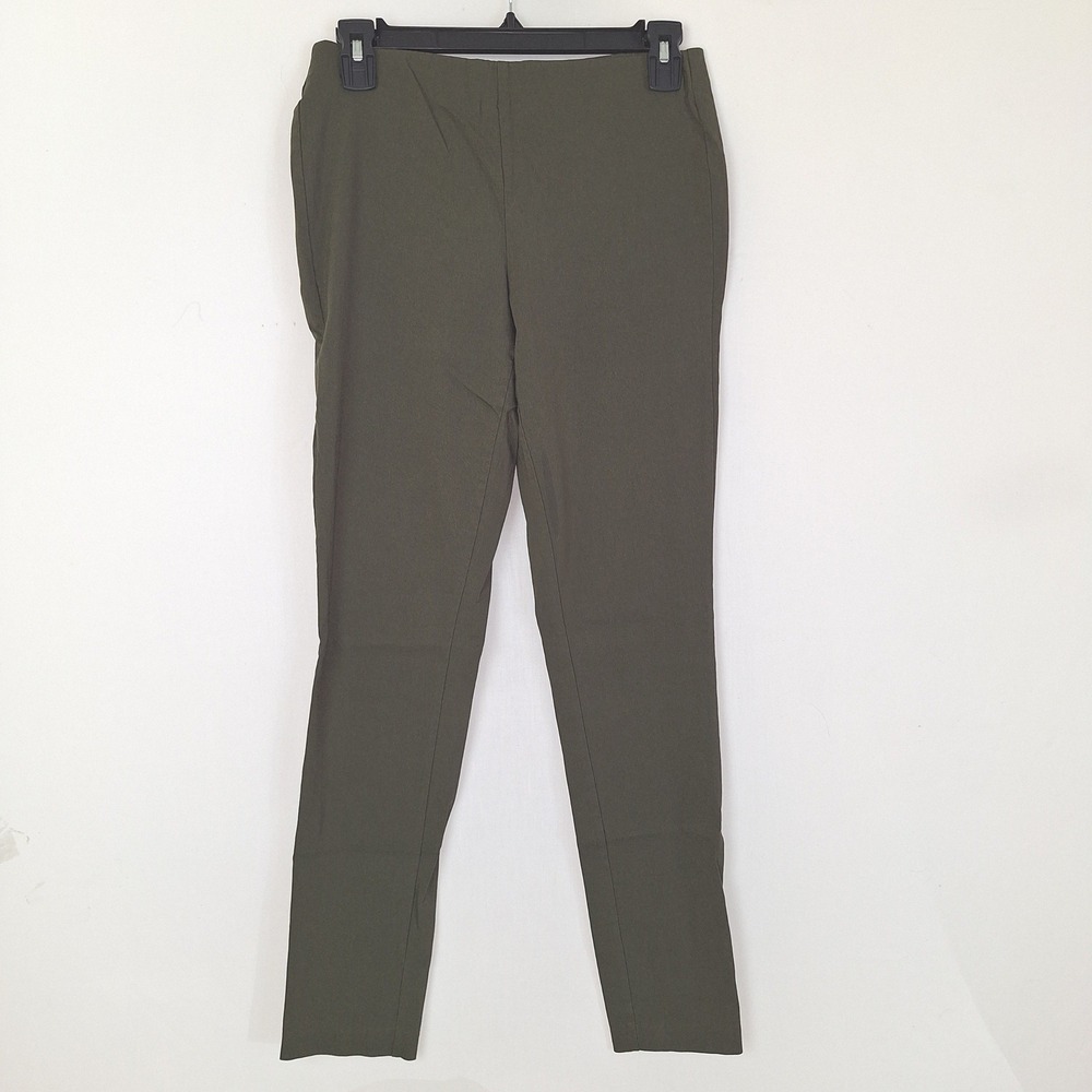 Minimalist Quiet Luxury Michael Kors S Olive Green Skinny Pull On Pants